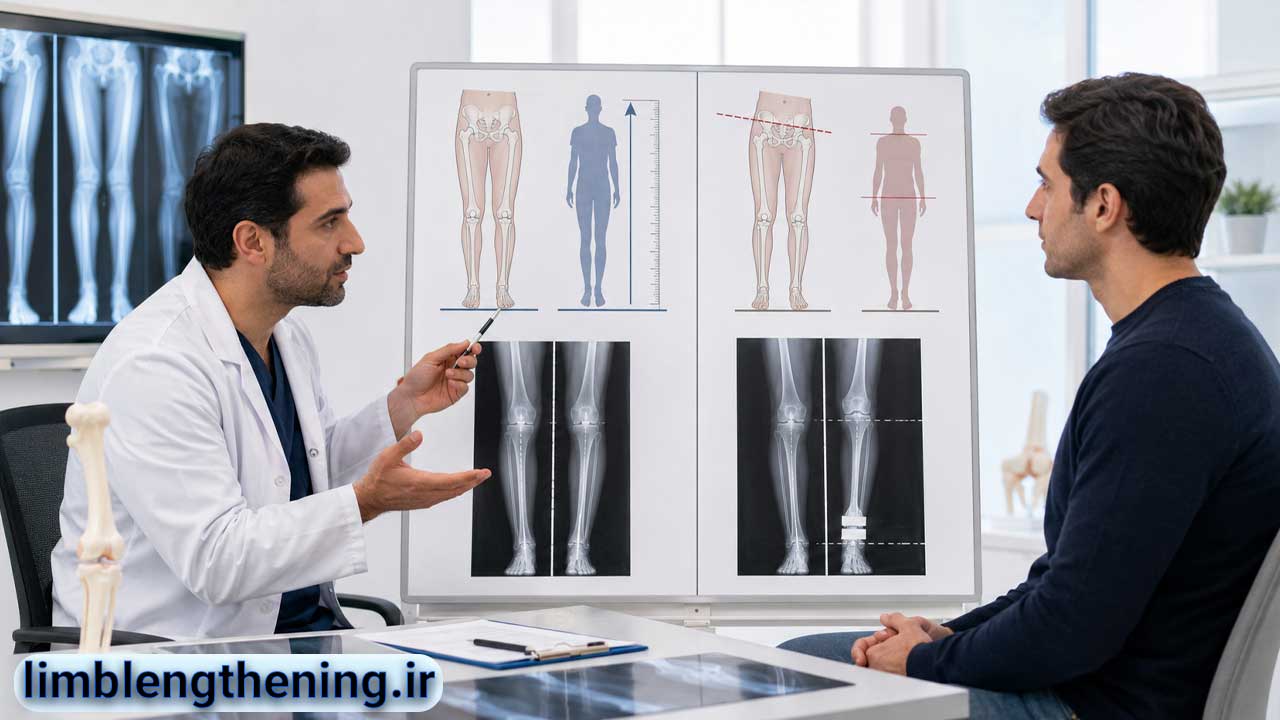تفاوت افزایش قد زیبایی و درمان اختلاف طول پا