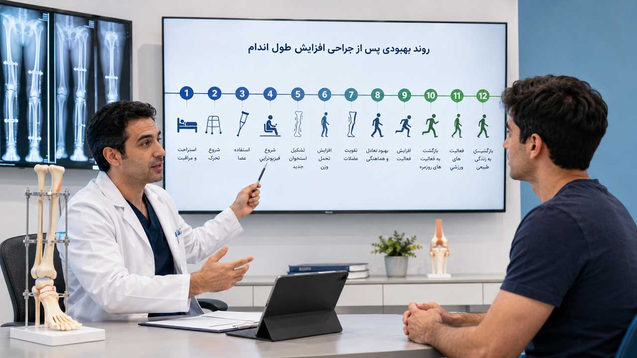 جدول زمانی ریکاوری بعد از جراحی افزایش قد