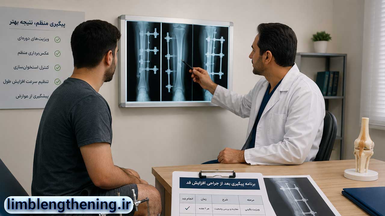 نقش ویزیت‌های دوره‌ای و عکس‌برداری بعد از جراحی افزایش قد