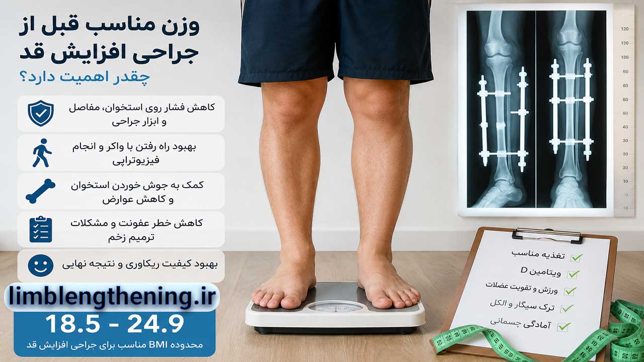 وزن مناسب قبل از جراحی افزایش قد چقدر اهمیت دارد