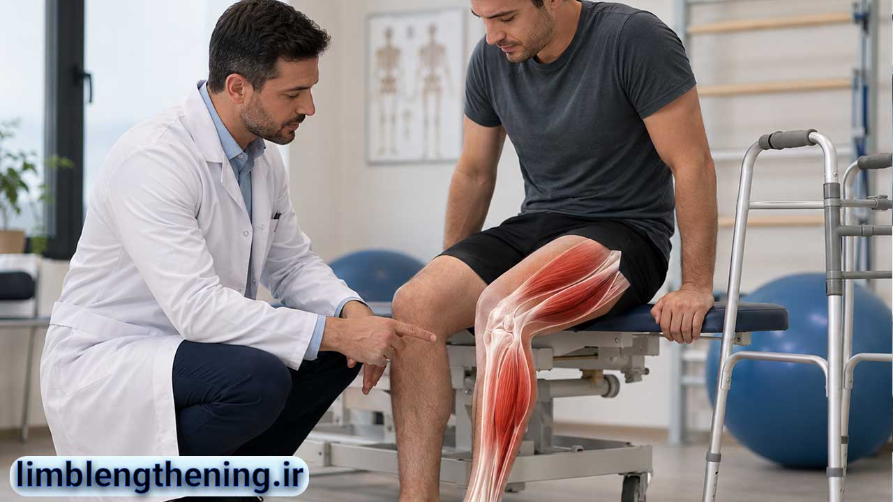 کوتاهی یا سفتی عضلات بعد از افزایش طول استخوان